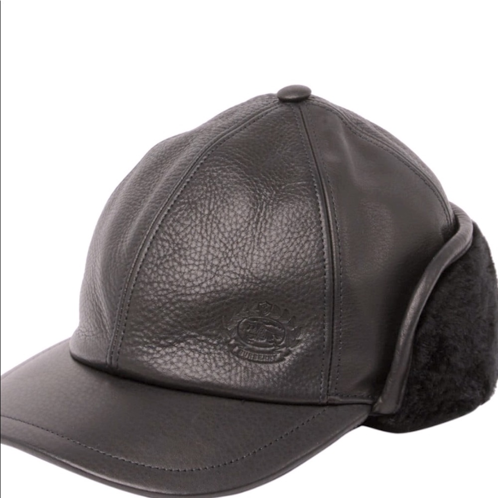 Burberry shearling baseball cap unisex